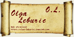 Olga Leburić vizit kartica